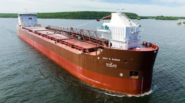 First Modern U.S.-Built Great Lakes Bulk Carrier Begins Trials