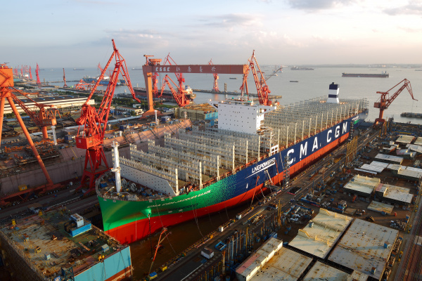 China launched the world's largest container ship