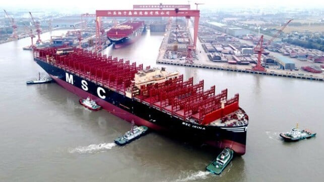 China Floats World’s Largest Containerships as MSC’s Growth Continues