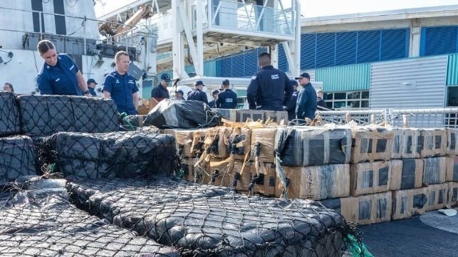 U.S. Coast Guard Offloads Five Tonnes of Cocaine in San Diego