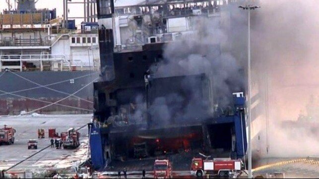 Fire Reignites Aboard Ro/Ro Euroferry Olympia as Search Continues