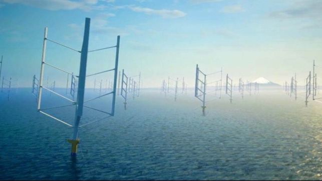 Japanese Team Develops “Game Changer” Floating Vertical Axis Wind Turbines