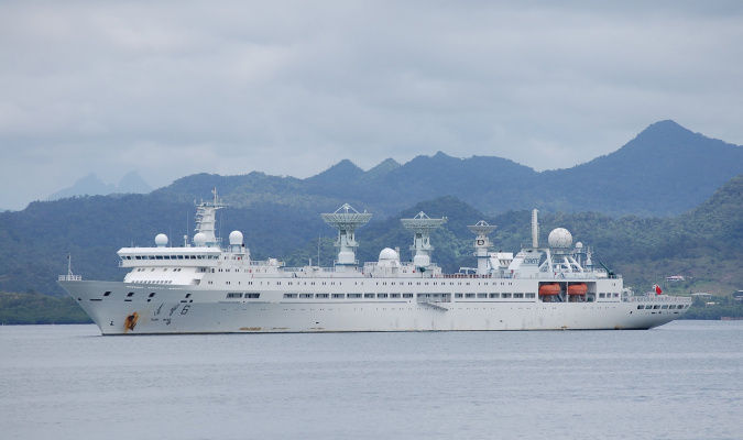 Chinese space flight tracking vessel sailed to the Indian Ocean