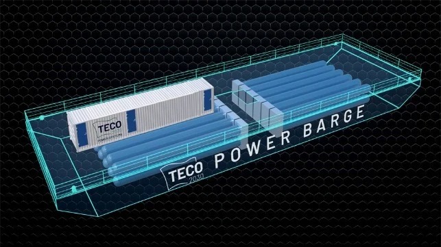 TECO 2030 Proposes Hydrogen Fuel Cell Barge to Supply Renewable Energy