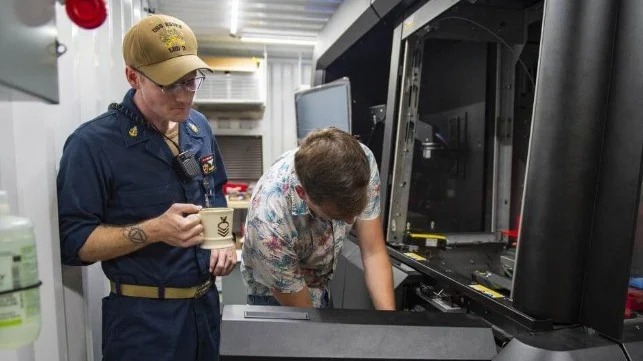 USS Essex Tries Out 3D Metal Printing Under Way