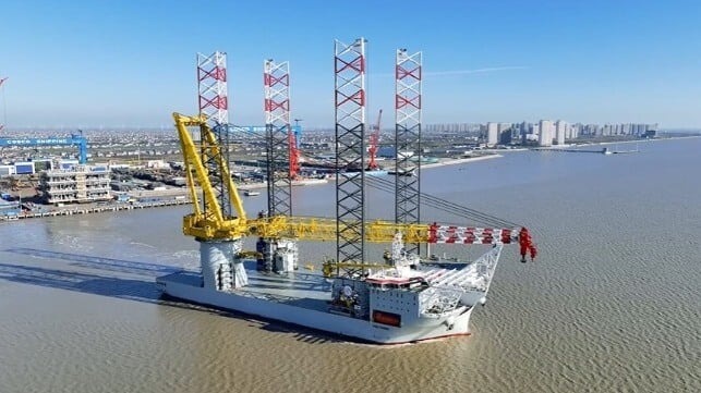 World’s Tallest Jack-Up Installation Vessel Departs Shipyard