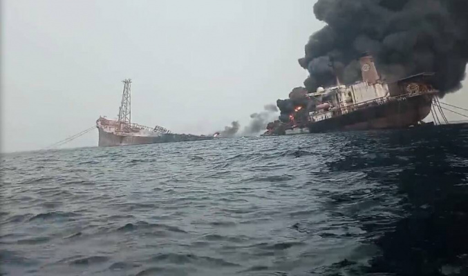 The explosion occurred on the Trinity Spirit oil-producing vessel off the coast of Nigeria 